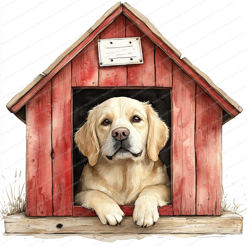 20 犬小屋のクリップアート | 居心地の良いペットシェルターのイラスト