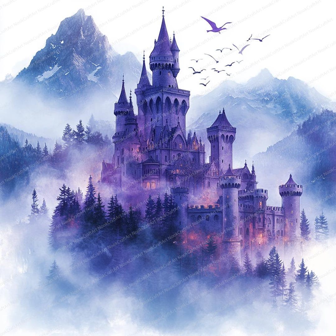 21 Magical Castle Mist Clipart | Enchanting Fairy Tale Art | Printable ...