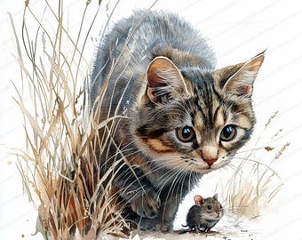 くるみページ　自作絵画　クマノミ　猫とネズミの絵　海の中の冒険 自作絵画 海の中の冒険 猫とネズミの絵 - メルカリ