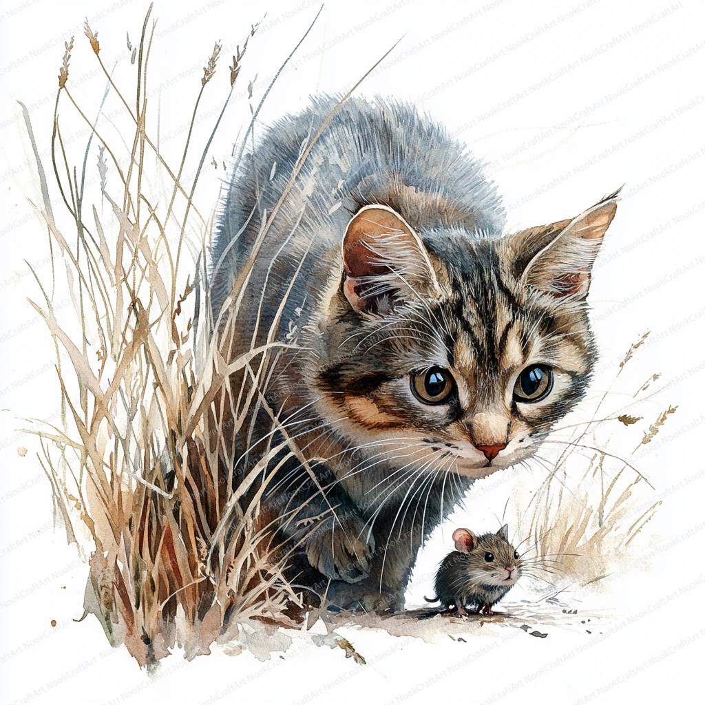 20 猫がネズミを追いかけるクリップアート | 気まぐれな動物の