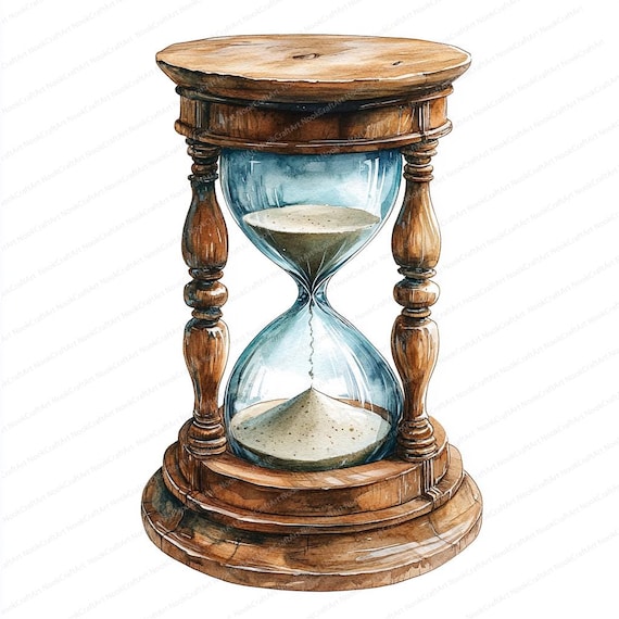 20 Hourglass Clipart | Timeless Digital Illustrations| Printable