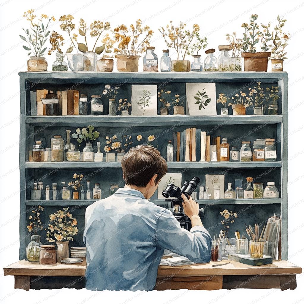 24 Botanical Enthusiast Clipart | Plants and Books Lover Design ...