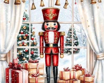 16 Christmas Nutcracker Clipart | Nutcracker Holiday Illustration | Printable Watercolor Clipart | High Quality JPGs | Digital Download
