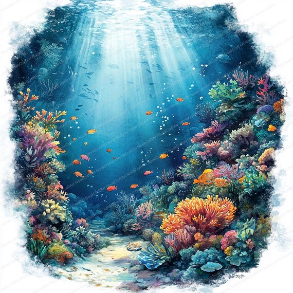 20 水中サンゴ礁クリップアート | 鮮やかな海のグラフィック 20 水中サンゴ礁クリップアート | 鮮やかな海のグラフィック