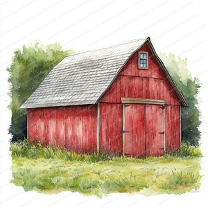 Spring Barn Drawings 18 Spring Barn Clipart Collection | Rustic Seasonal Artwork Set ...