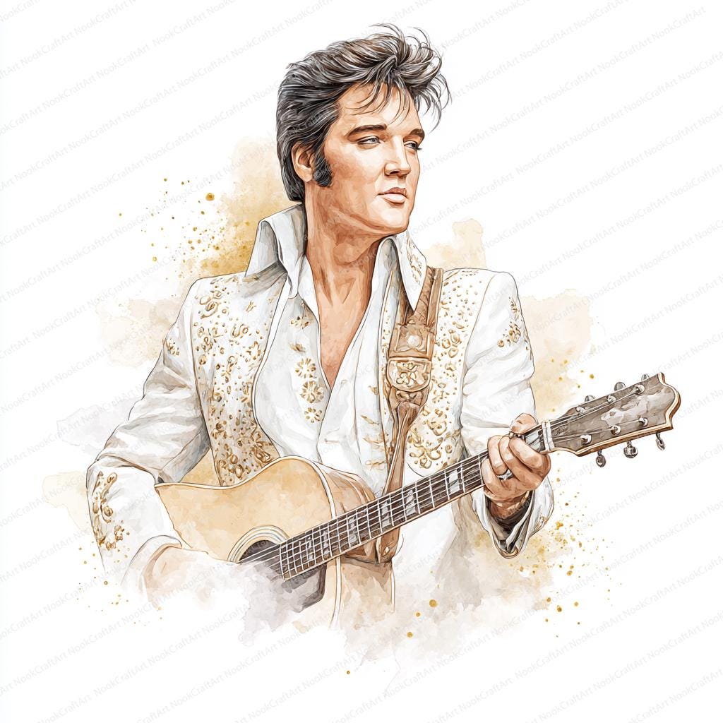 エルヴィス・プレスリーの黄金の輝きのクリップアート20点｜象徴的な