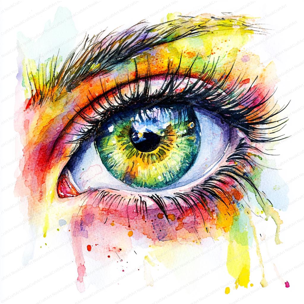 16 抽象的な目のクリップアート | 人間の目のイラスト | 印刷可能な