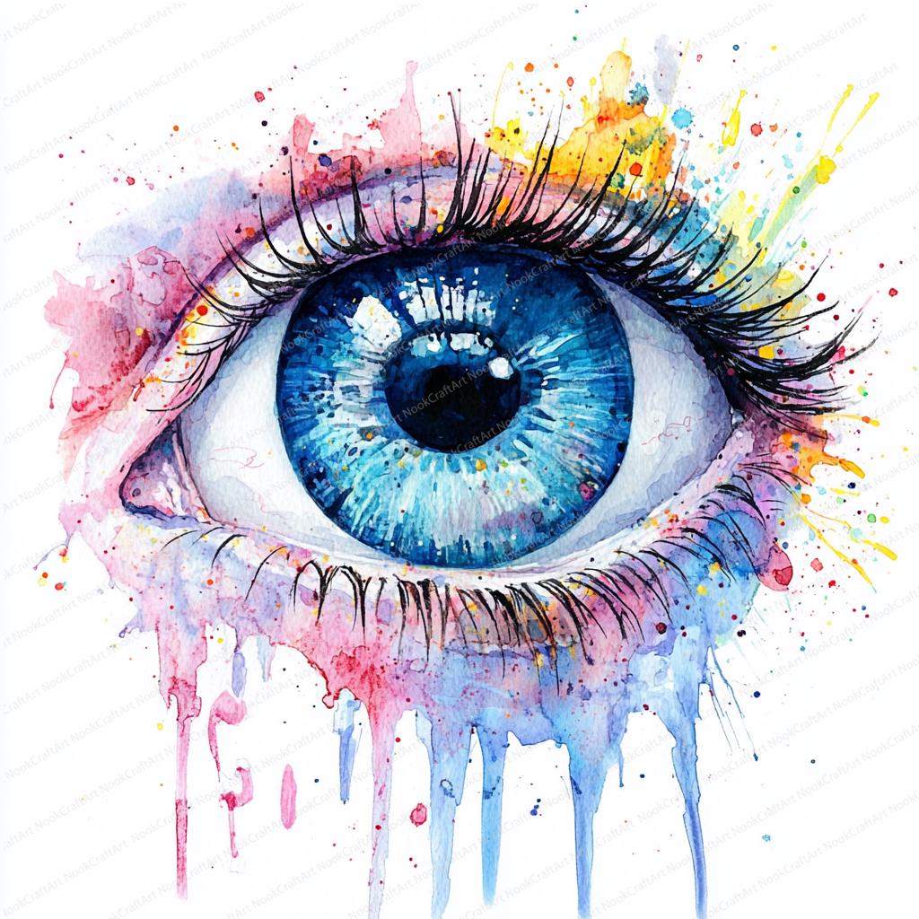 16 抽象的な目のクリップアート | 人間の目のイラスト | 印刷可能な