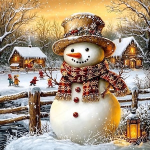 20 スカーフをつけた雪だるまのクリップアート | クリスマスの雪だるま | 印刷可能な水彩画のクリップアート | 高品質の JPG | ペーパークラフト | ジャンクジャーナル