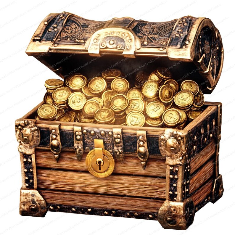 14 Treasure Chest Clipart Treasure Chest Illustration Print High