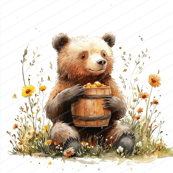 原画 『 異世界散歩 』アクリル水彩画 絵画 くま 熊 イラスト アート 原画 『 異世界散歩 』アクリル水彩画 絵画 くま 熊 イラスト アート