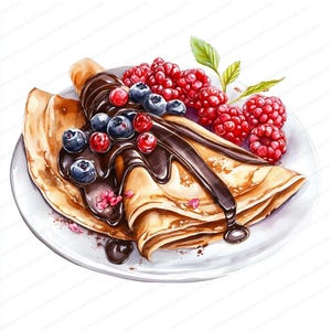 20 Crepe Clipart | Crepe Illustration | High Quality JPGs | Digital Download | Paper Craft | Junk Journal