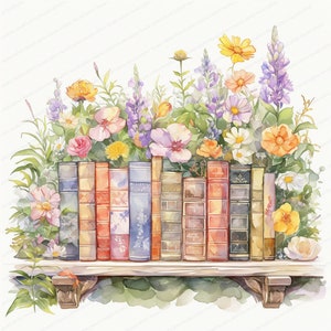 15 boekillustraties | Literatuurclipart | Afdrukbare aquarel clipart | Hoge kwaliteit JPG's | Digitale download | Hoge resolutie | Papierkunst
