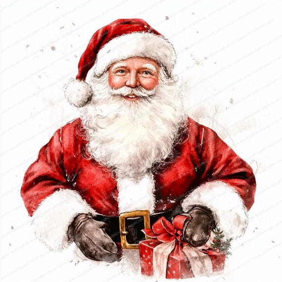 18 レトロなサンタ クリップアート | ビンテージ クリスマス イラスト
