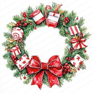 20 Holly Leaves Christmas Wreath Clipart | Festive Holiday Decor | Printable Watercolor Clipart | High Quality JPGs | Paper Craft