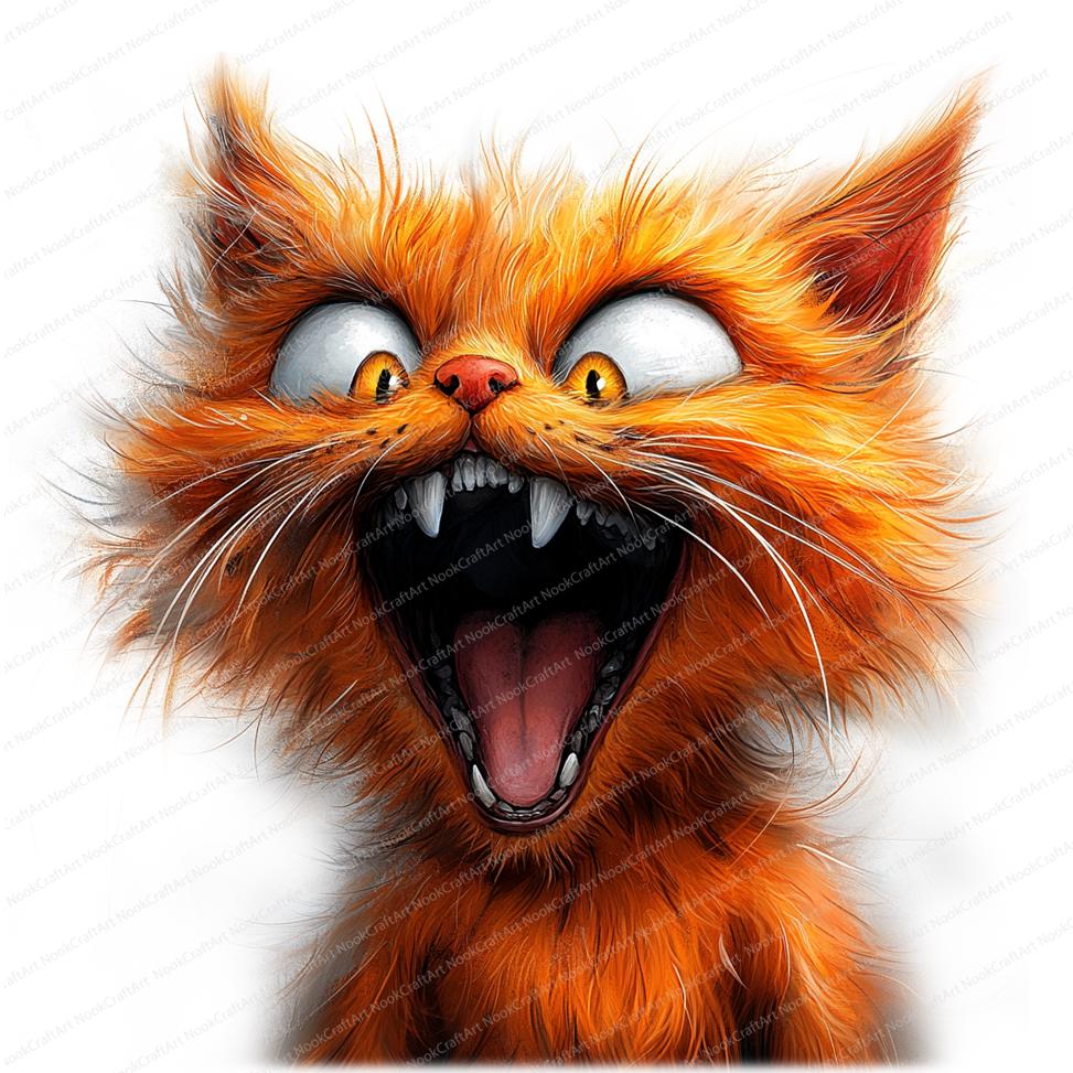 10 Playful Crazy Cats Clipart | Funny Feline Art | High Quality