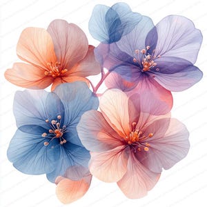 20 Blumen Clipart | Künstlerische Blumenarrangement | Druckbare Aquarell Clipart | Hochwertige JPGs | Papiermodell | Junk Journal