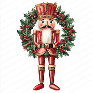 16 Quebra-Nozes de Natal | Clipart de Natal | Clipart de aquarela para impressão | JPGs de alta qualidade | Download digital | Artesanato em papel | diário