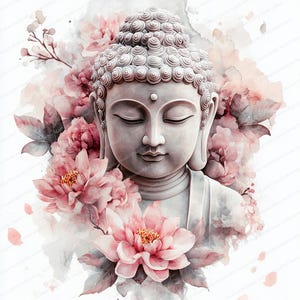 18 De Boeddha-clipart | Clipart boeddhistisch symbool | Afdrukbare aquarel clipart | Hoge kwaliteit JPG's | Digitale download | Papierkunst
