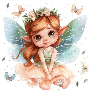 20 Fairy clipart | Summer Fairy | Fairy Illustration | Fairy Watercolor | High Quality JPGs | Digital download | Paper craft | junk journal