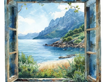 15 窓から海が見えるクリップアート | 窓から海が見えるクリップアート