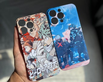 Hero Anime Manga iPhone Case for iPhone 15 14 13 12 11 Pro Max Mini XR XS 7 8 Plus Samsung S21 S22 S23 S24 Ultra A23 Google Pixel 7 8 9