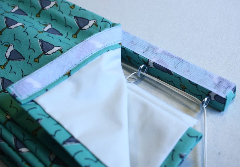 White 20mm sew-on hook and sticky loop touch and close velcro fastener for roman blinds