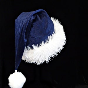Panne Samt Nikolausmütze, Weihnachtsfeier Hut, Erwachsene Größe Santa Kostüm Hut, Feiertags-Hut
