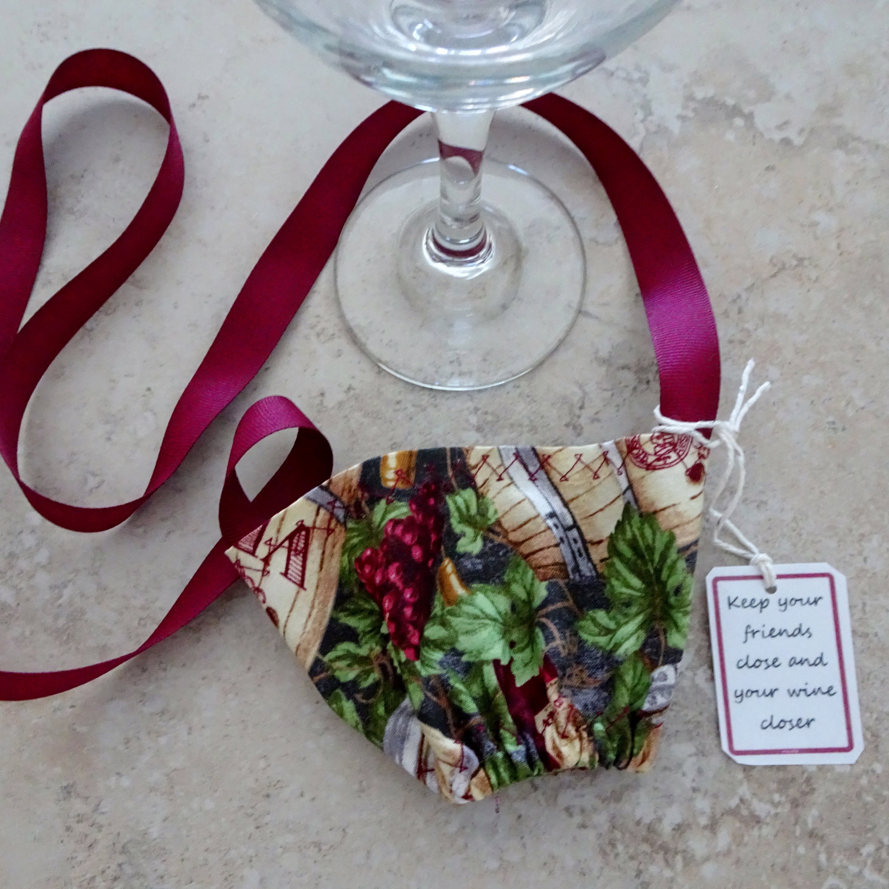 Wine Glass Holder Necklace Hands Free Wine Cozy Grape Etsy