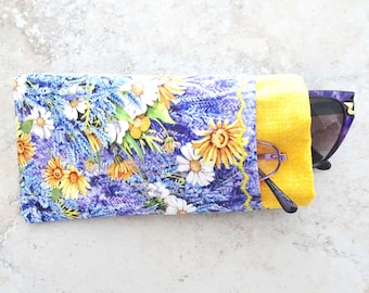 Floral Double Eyeglass Case: Sunglasses & Reader Pouch