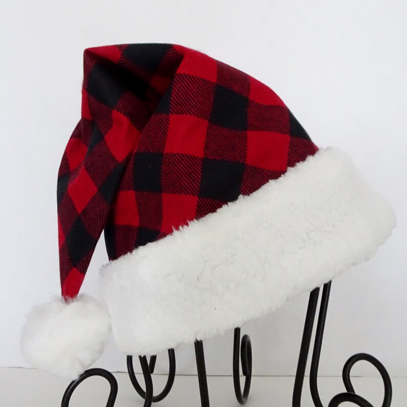 Red And Black Buffalo Check Flat Cap In Lumberjack Plaid - UK - Foto 4