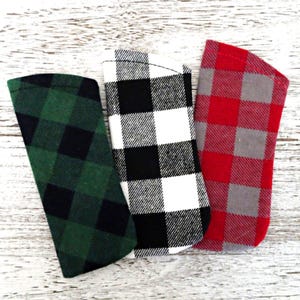Étuis à lunettes en flanelle à carreaux Buffalo, étui à lunettes de soleil, étui en tissu pour lunettes, étui à lunettes, cadeau pour lui