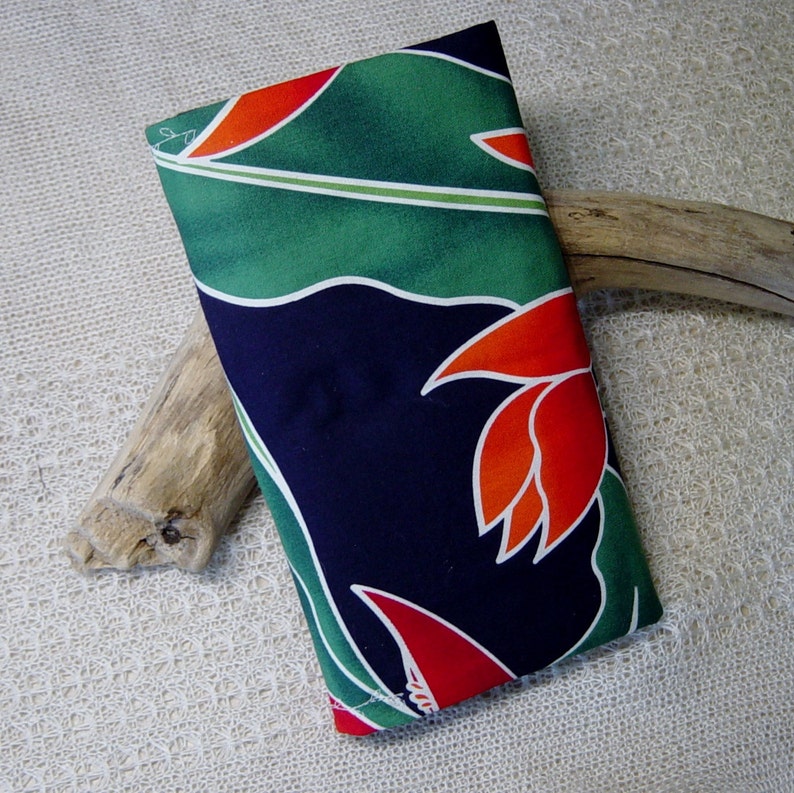 Tropical Floral Fabric Wallet Travel Jewelry Organizer Travel Gift Clear Pocket Organizer Jewelry Case Jewelry Storage Wallet
