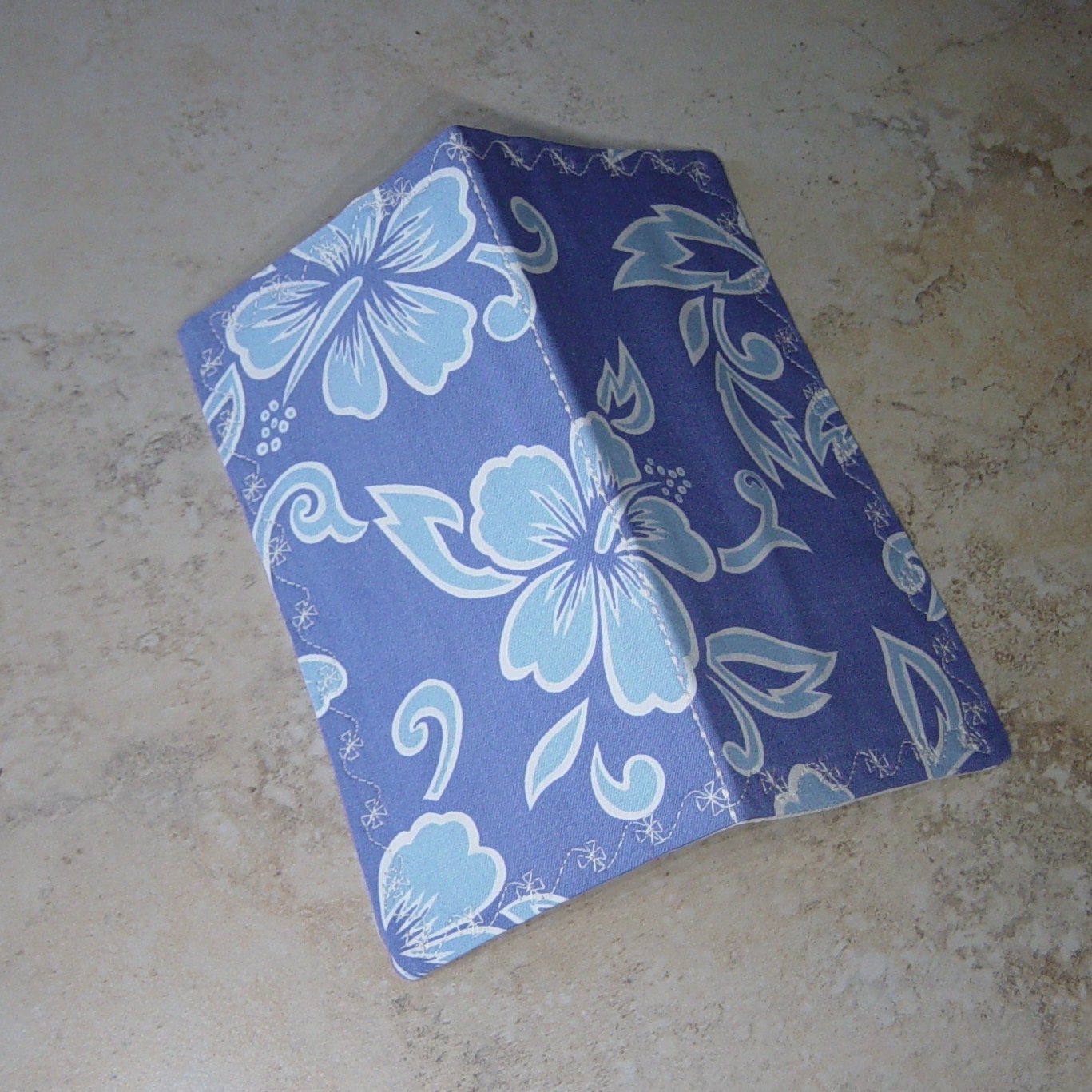 Checkbook Cover Checkbook Wallet Blue Hawaiian Floral Etsy