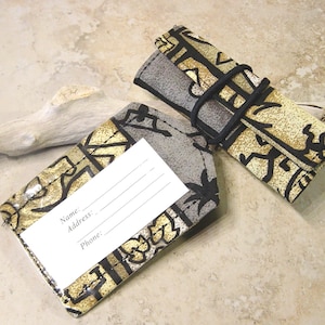 Luggage Tag & Handle Wrap Gift Set,Surfer&#39;s Gift, Travel Gift Set, Tropical Fabric Luggage Handle Wrap, Identify Your Luggage, Gift for Him