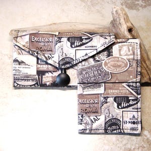 Reiseschmuck-Organisator-Geschenkset, Passport-Mappe, historische Hotels Reisestoff, Reise-Organisator-Geschenkset, Abschlussgeschenk, Reisegeschenk