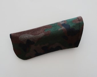 Camouflage Eyeglass Case, Sunglasses Case, Fabric Eyeglass Case, Eyeglasses, Eye Wear Case, Glasses Case, Military