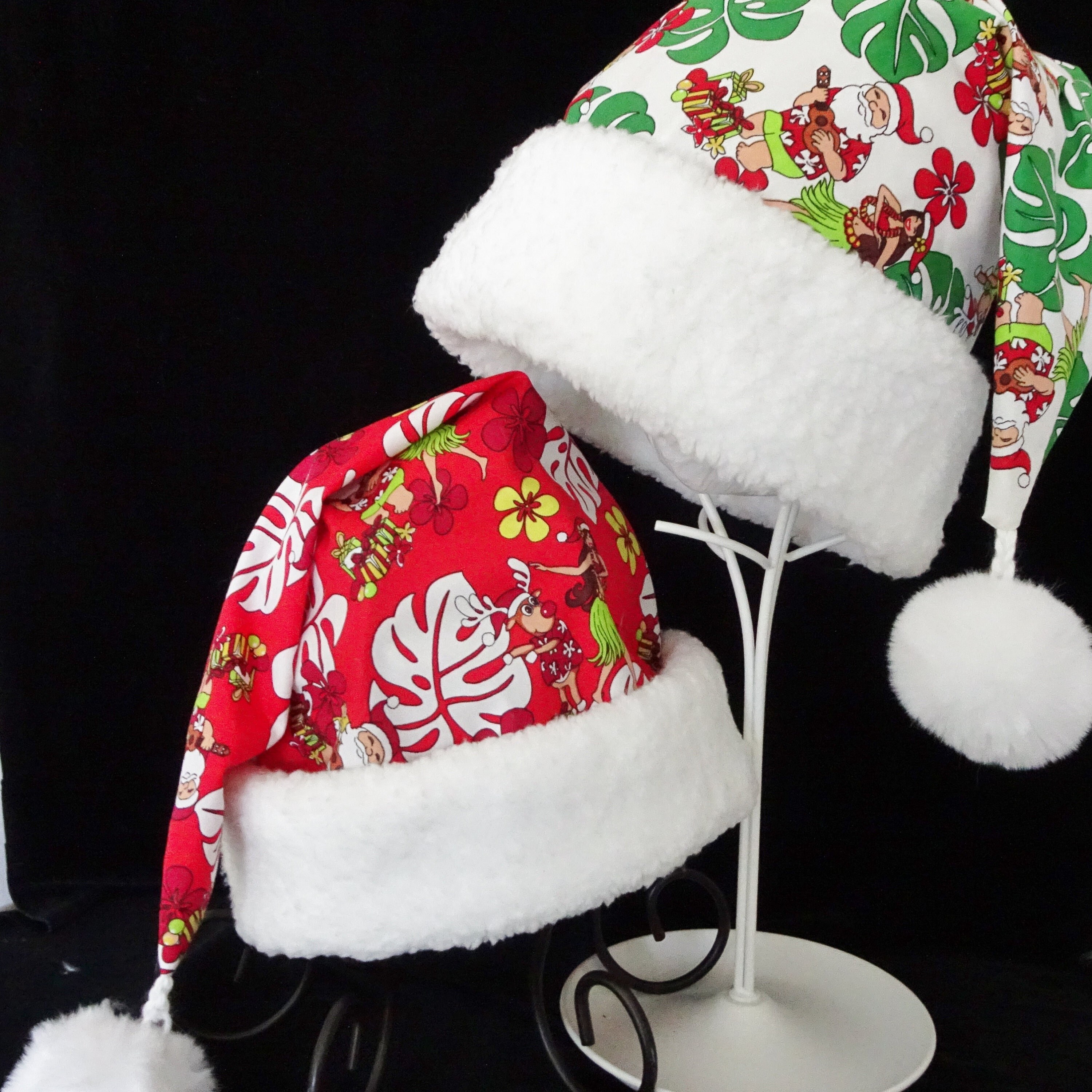 Tropical Santa Hat Ukulele Santa and 