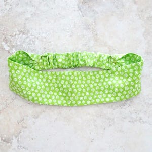Green Mini Floral Fabric Headband,  Fabric Hairband, Cotton Fabric Hairband, Cloth Hairband, Ladies or Teens Headband