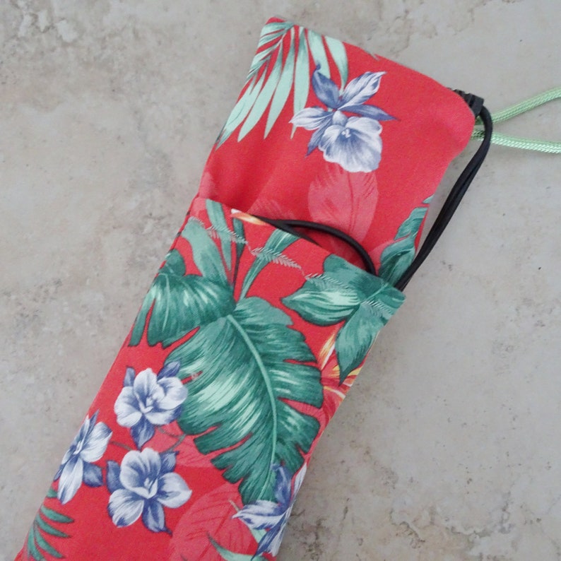 Hair Tool Travel Case Tropical Floral Fabric Flat Iron Pouch Etsy