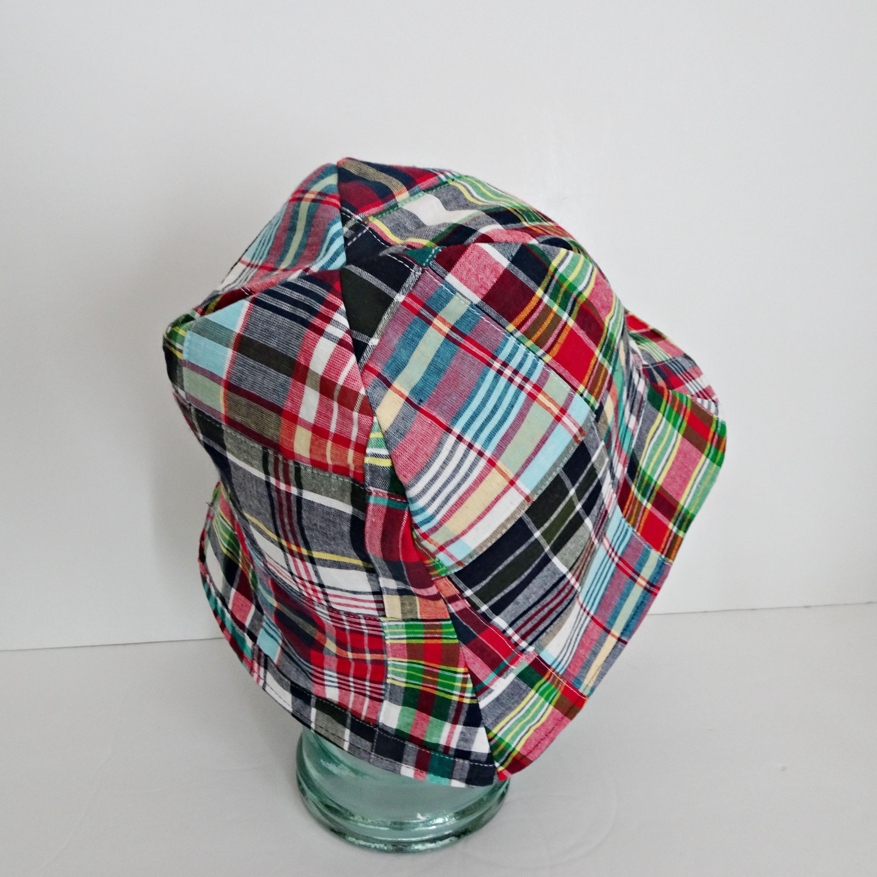 Reversible Madras Patchwork Bucket Hat: Cotton Summer Sun Hat - Etsy