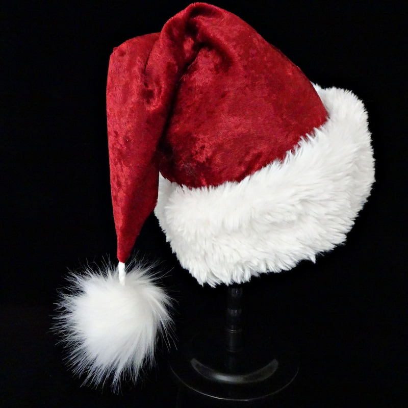 Red Christmas Velvet Flat Cap