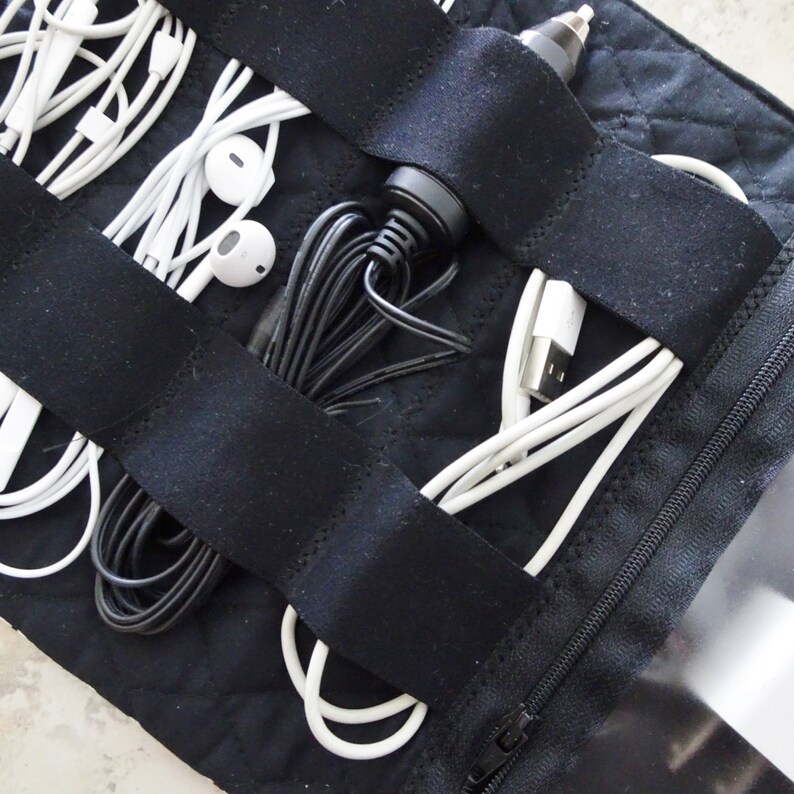 Charger Cord Travel Case Cord Organizer Tapa Print Bark Etsy