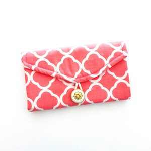 Organiseur de bijoux de voyage, Cabas à bijoux en tissu géométrique pêche et blanc, Étui de rangement transparent pour bijoux, Pochette à bijoux de voyage
