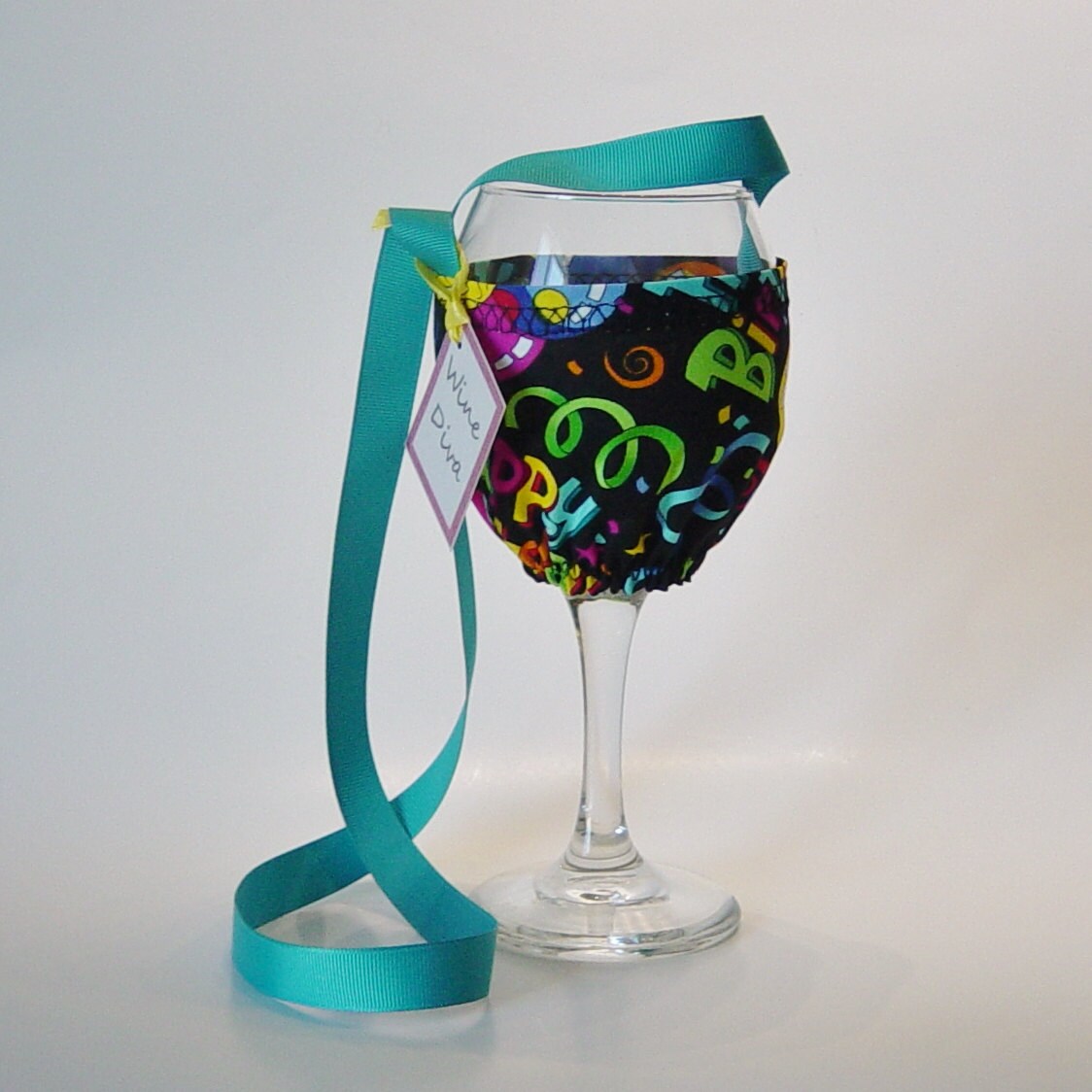 Wine Glass Cozy Necklace Happy Birthday Gift for Wine Etsy