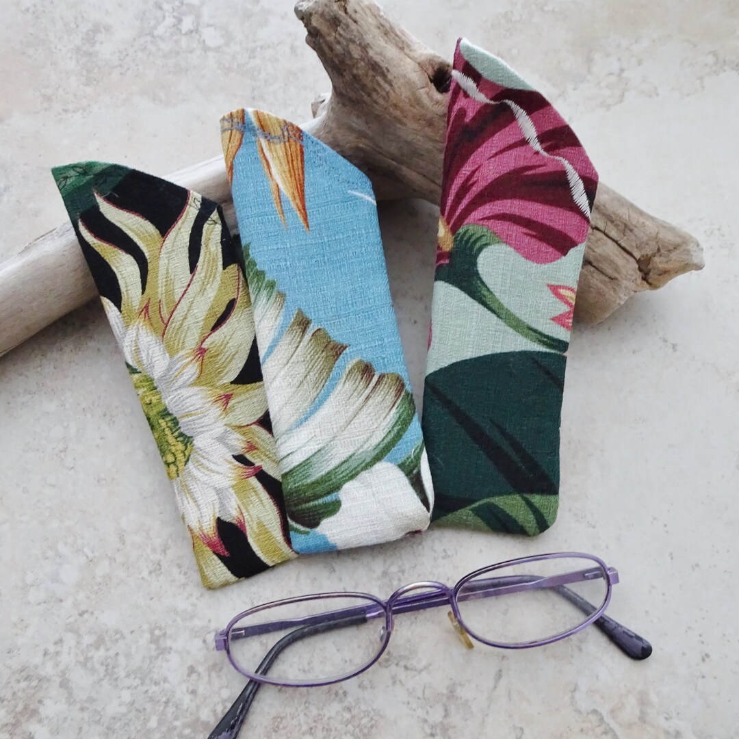 Bark Cloth Fabric Reader Eyeglass Case Soft Fabric Case for Etsy