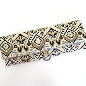 NEU! Reise-OHRRING-Organizer, Batik Stoff Kompakter Schmuck-Organizer, Tropisch, Ohrring Aufbewahrung, Ohrring Tote, Reisegeschenk
