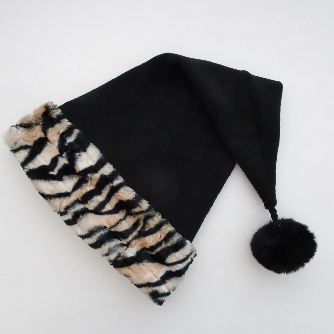 Black Tiger Fur Santa Hat Novelty Sexy Santa Claus Hat Etsy