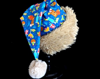 Tiki & Tropical Cocktails Santa Hat, Novelty Christmas Beach Party Hat, NEW!
