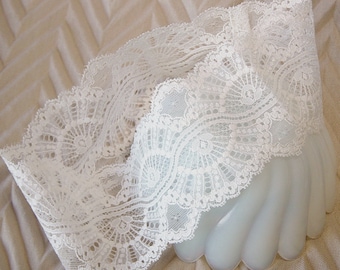 Ivory Lace Headband, Ivory Lace Hairband , Vintage Lace Hairband, Wide Hairband, Vintage Lace Hairband